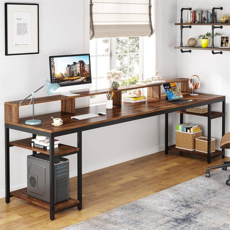 78" Two-Person Industrial Desk