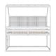 preview thumbnail 8 of 9, Twin Over Twin Bunk Bed with House Semi-enclosed Roof, White