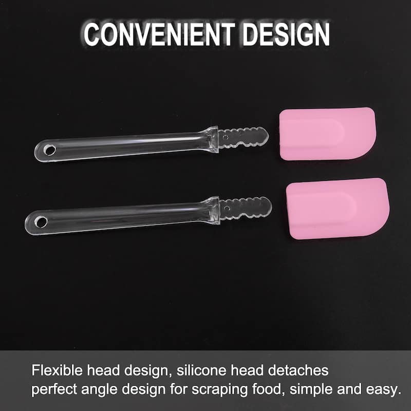 2pcs Flexible Silicone Spatula Heat Resistant Non Stick for Cooking - 9.6" x 1.9"(L*W)