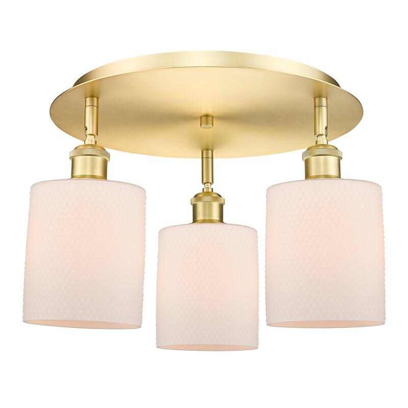 Innovations Lighting Cobbleskill - 3 Light 17" Flush Mount