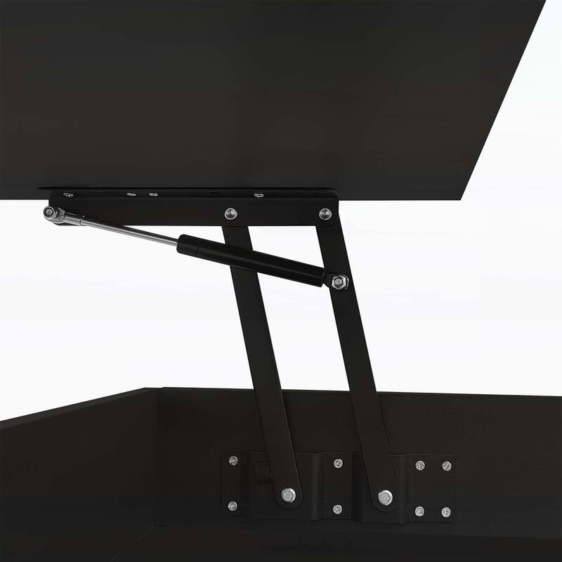 Multi-Functional Lift-Top Coffee Table with 2 Drawers,with High-Gloss Finish for Living Room