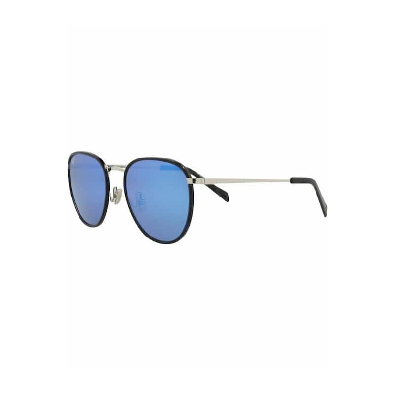 Maui Jim Round-Frame Monel Acetate Sunglasses - Blue Silver Blue