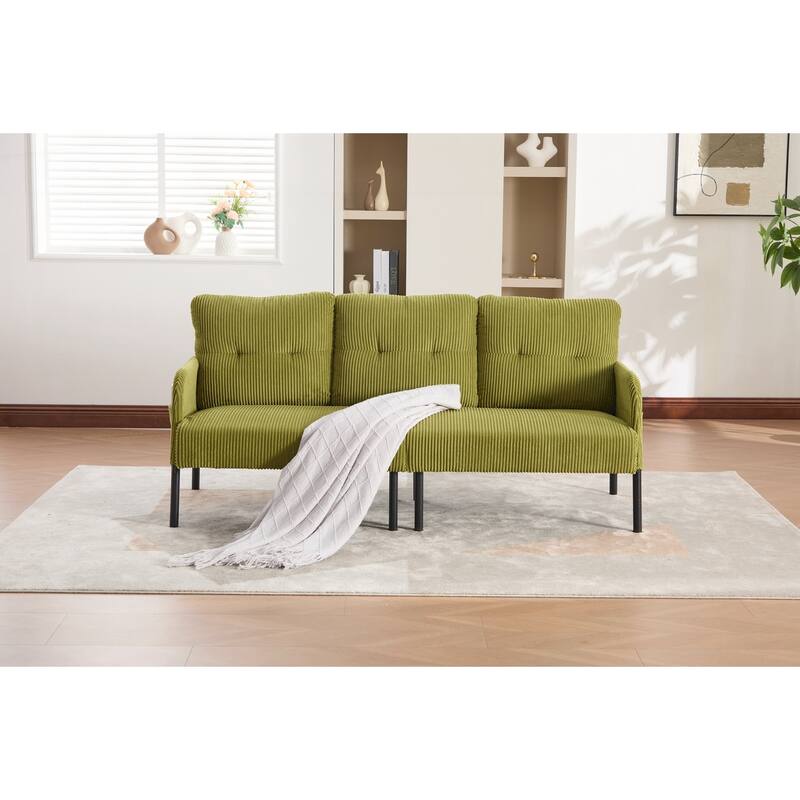 Oversized Loveseat, Modern & Plush Double-seater Sofa, Corduroy Upholstered Couch