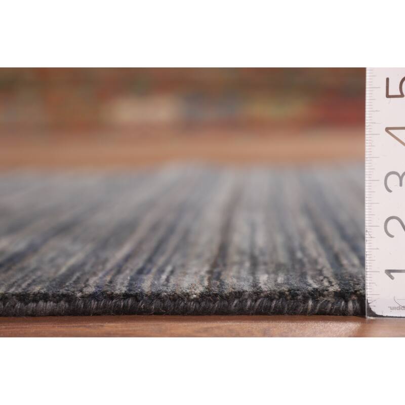 Striped Tribal Gabbeh Oriental Foyer Rug Handmade Wool Carpet - 4'0"x 6'0"