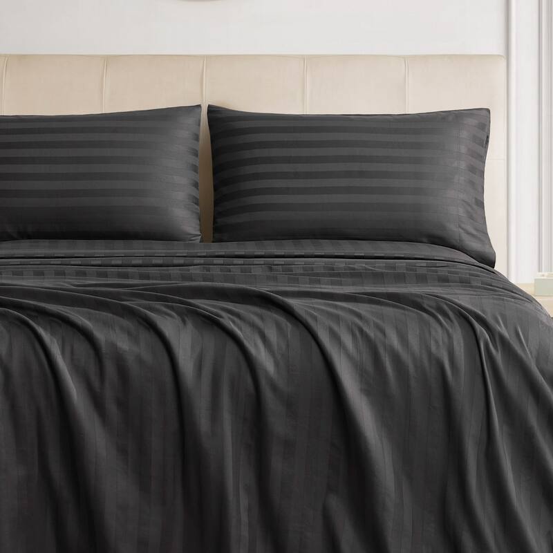 The Sheet Lab Regal Dreams Sheet Sets - Jet Black - Twin