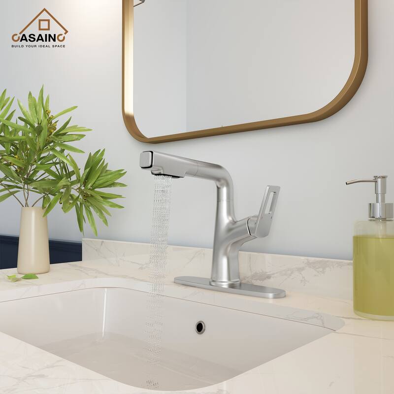 Single Handle Pull Out Sprayer Kitchen Faucet with Advanced Spray
