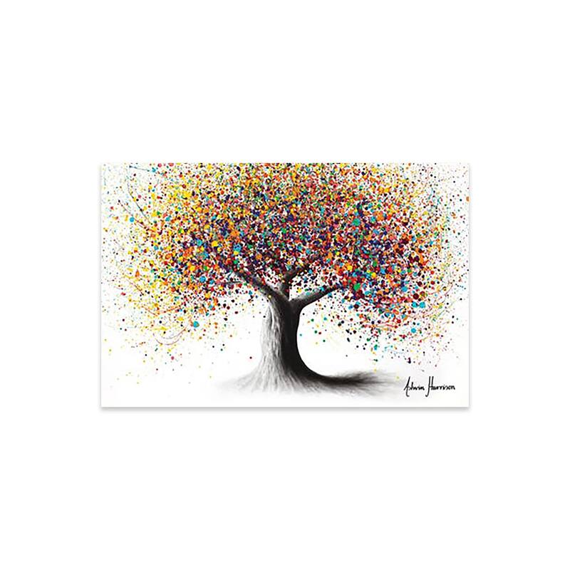 Rainbow Soul Tree Print On Acrylic Glass by Ashvin Harrison - 16x24x0.25