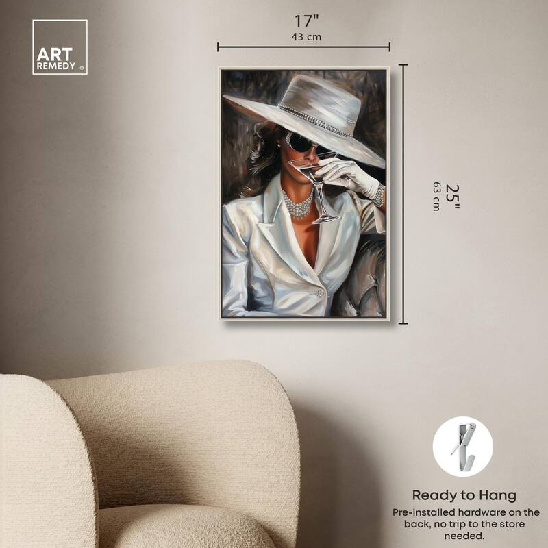 Time for a Martini Canvas by Art Remedy