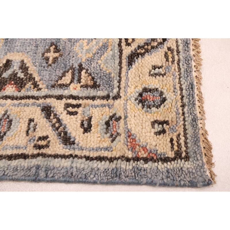 ECARPETGALLERY Hand-knotted Jules Serapi Light Denim Blue Wool Rug - 2'6 x 7'10