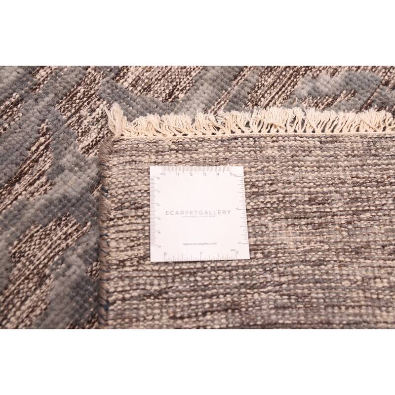 ECARPETGALLERY Hand-knotted Elysian Grey Wool Rug - 9'1 x 11'10