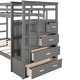 preview thumbnail 7 of 22, Harper & Bright Designs Twin over Twin Bunk Bed with Trundle and Staircase