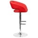 preview thumbnail 11 of 98, Chrome Upholstered Height-adjustable Rounded Mid-back Barstool