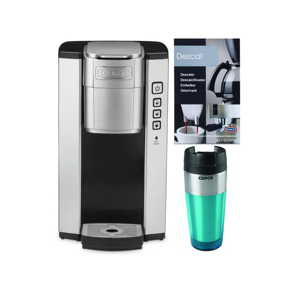 Mixpresso Single Serve Coffee Maker with K Cup Pods, 14oz Travel Mug,  Reusable Filter and 30oz Removable Water Tank 