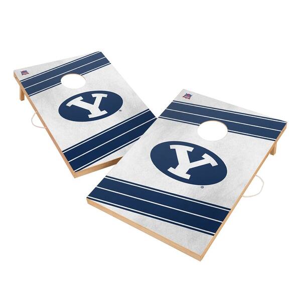 slide 2 of 5, Brigham Young University BYU Cougars 2x4 Tailgate Cornhole Boards Include Carrying Case