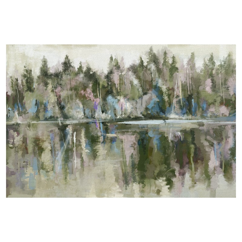 Lakehouse View Pastels by Studio Arts Canvas Art Print
