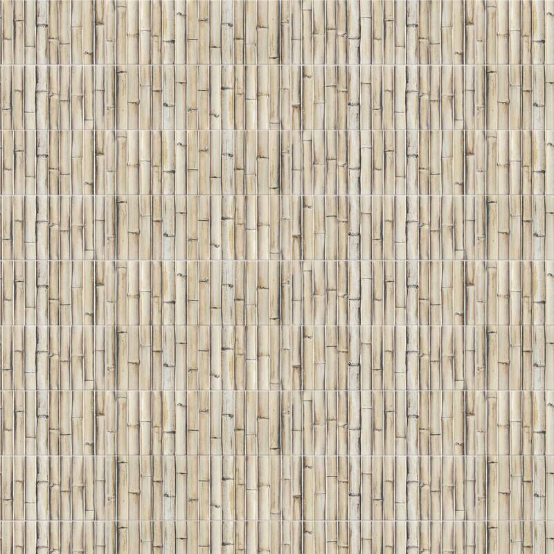 Merola Tile Bamboo Haven Sandy White 5-7/8" x 11-7/8" Fluted Ceramic Wall Tile