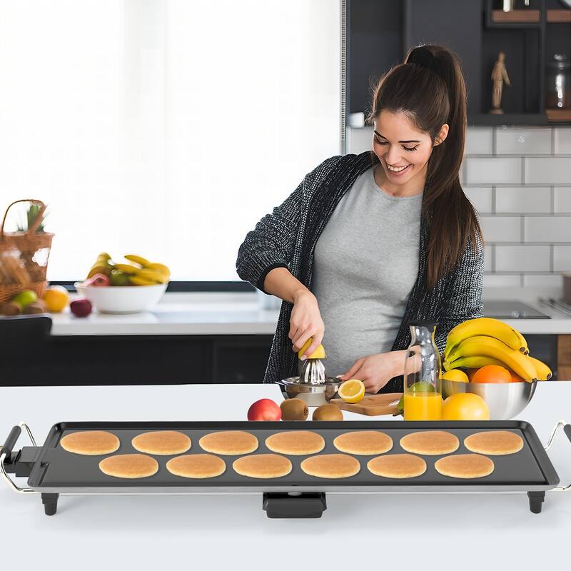 Gymax 35'' Extra Large Electric Griddle w/ Adjustable Temperature