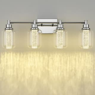 4-Light LED Bathroom Light Fixture, 18W Vanity Light