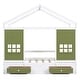 preview thumbnail 6 of 14, Twin Size Wood House Bed with 2 Drawers and Window Decoration