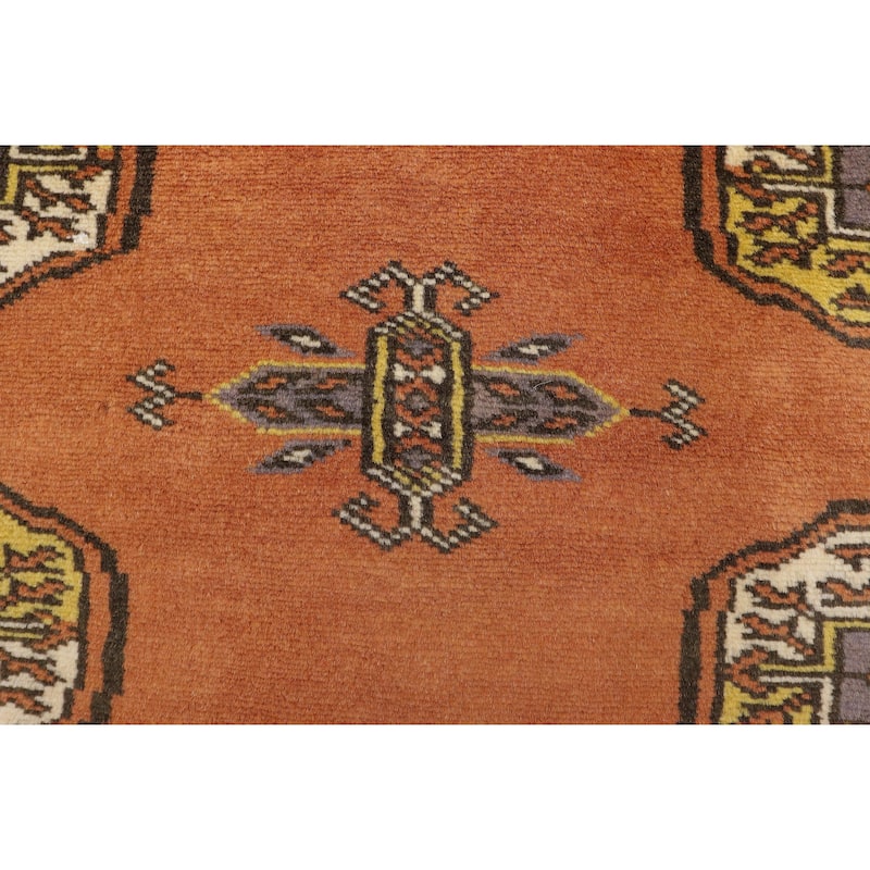 Tribal Bokhara Barber Rust/Beige Hand Knotted Wool Rug - 4'0'' x 6'1''