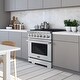 preview thumbnail 9 of 9, Cosmo Commercial-Style 36 In. 4.5 Cu. Ft. Gas Range with 6 Italian Burners and Heavy Duty Cast Iron Grates In Stainless Steel