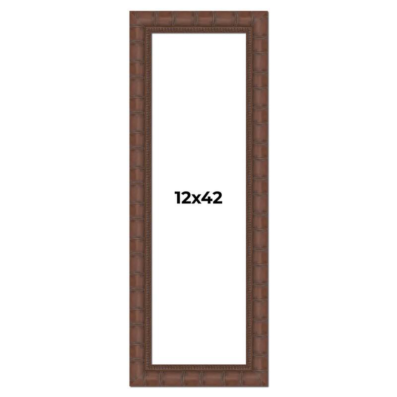 12x42 Frame Pewter Solid Wood Picture Frame Width 1.625 Inches | Interior Frame Depth 0.6875 Inches