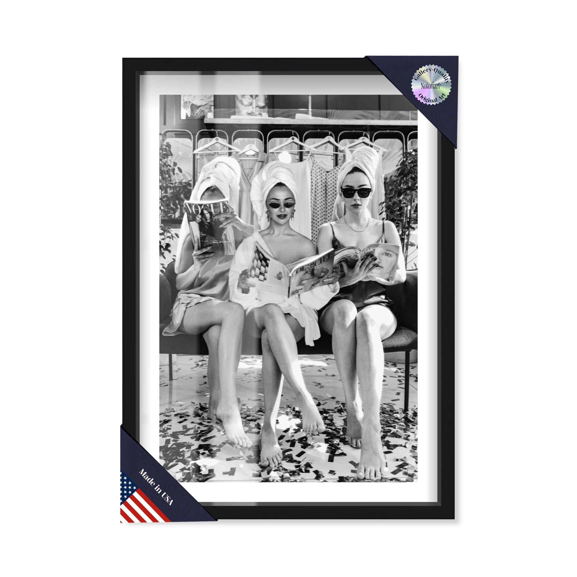 Summer Read Shadowbox Print by Notoriart