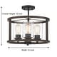 preview thumbnail 17 of 35, Acroma 3 - Light Semi Flush Mount Lights-UL - N/A