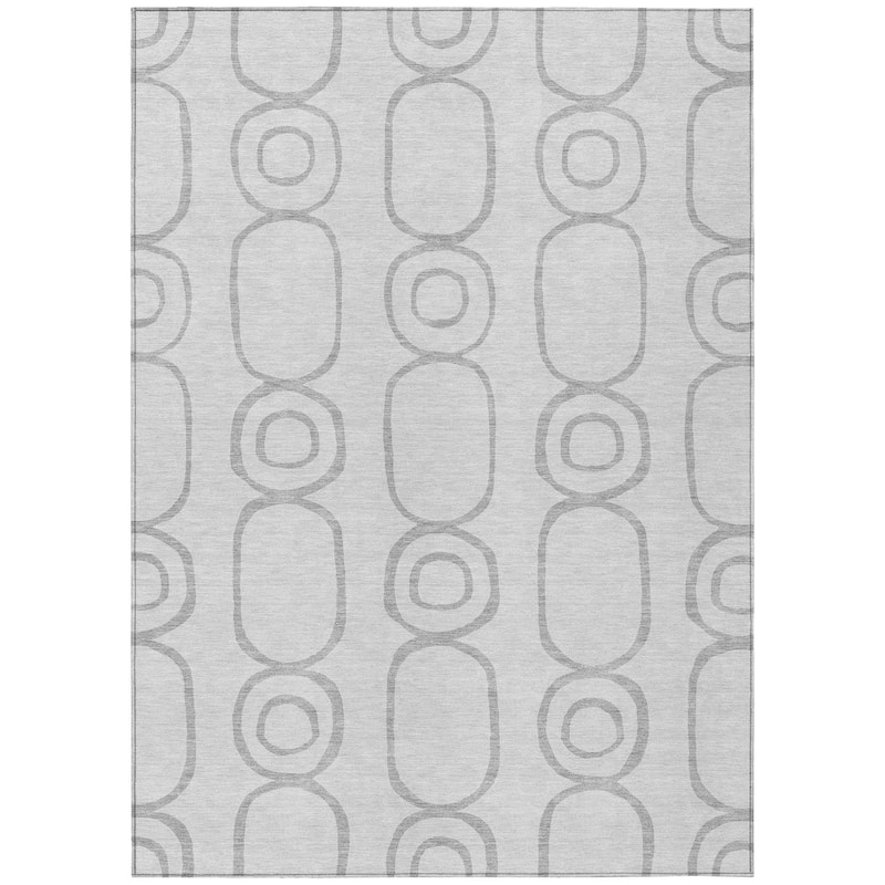 Machine Washable Indoor/ Outdoor Modern Vibe Chantille Rug