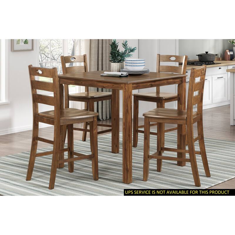 Dining Set Table and 4 Side Chairs Set Wooden Kitchen Dining Furniture Transitional Style