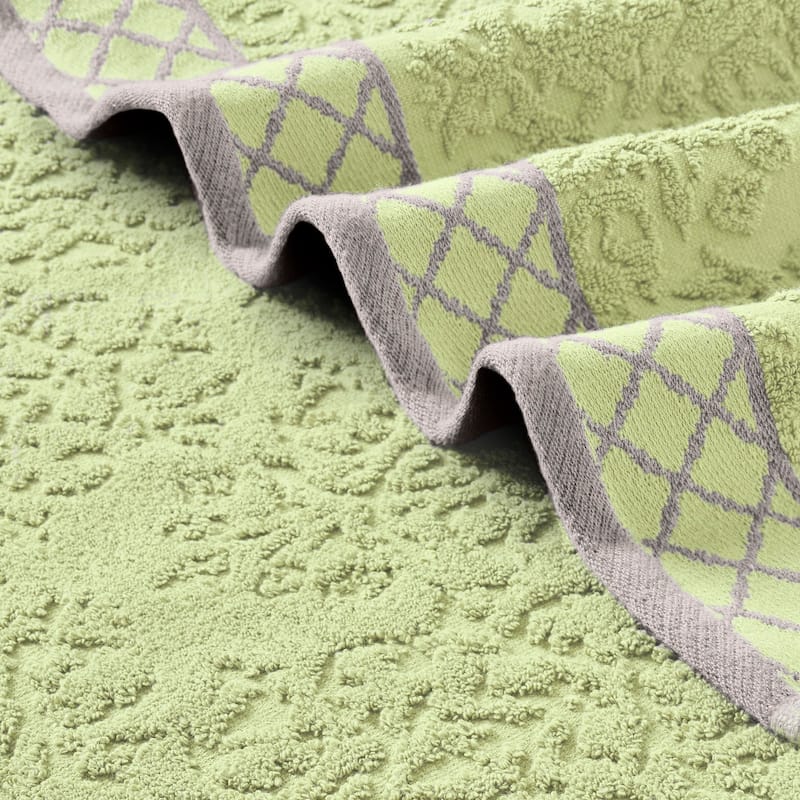 Modern Threads Damask Jacquard 6-piece Embellished Border Towel Set