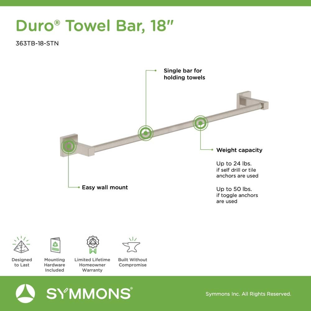 Symmons Duro 18" Towel Bar