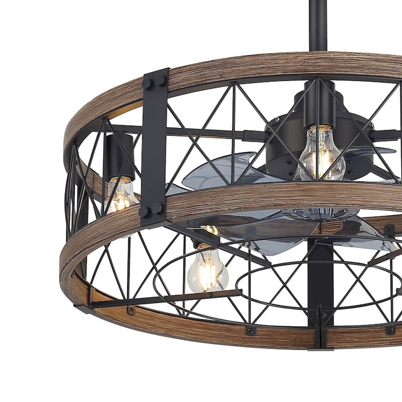 21-In LED Chandelier Ceiling Fan with Light Remote(3-blade)