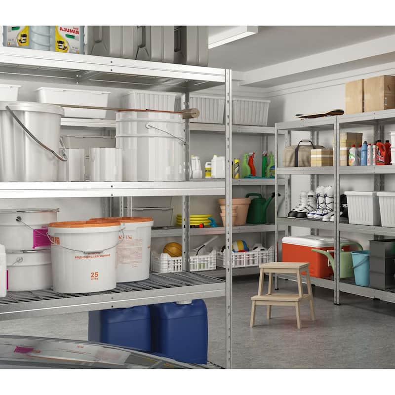 Ar Shelving Rust resistant Wire Shelving Heavy Duty Collection - 47.2in.W x 18in.D x 71 in.H.