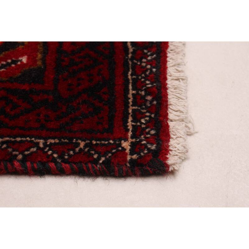 ECARPETGALLERY Hand-knotted Royal Baluch Red Wool Rug - 3'6 x 7'6