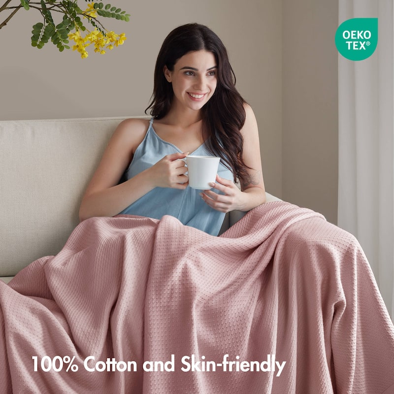 Madison Park Egyptian Cotton Solid Blanket