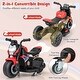 preview thumbnail 7 of 32, 6V Battery Powered Motorbike with Detachable Training Wheels for Kids - 29" x 15" x 19"