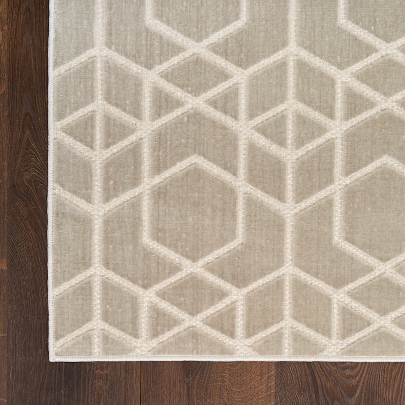 Nourison Washable Charm Indoor only Geometric Area Rug
