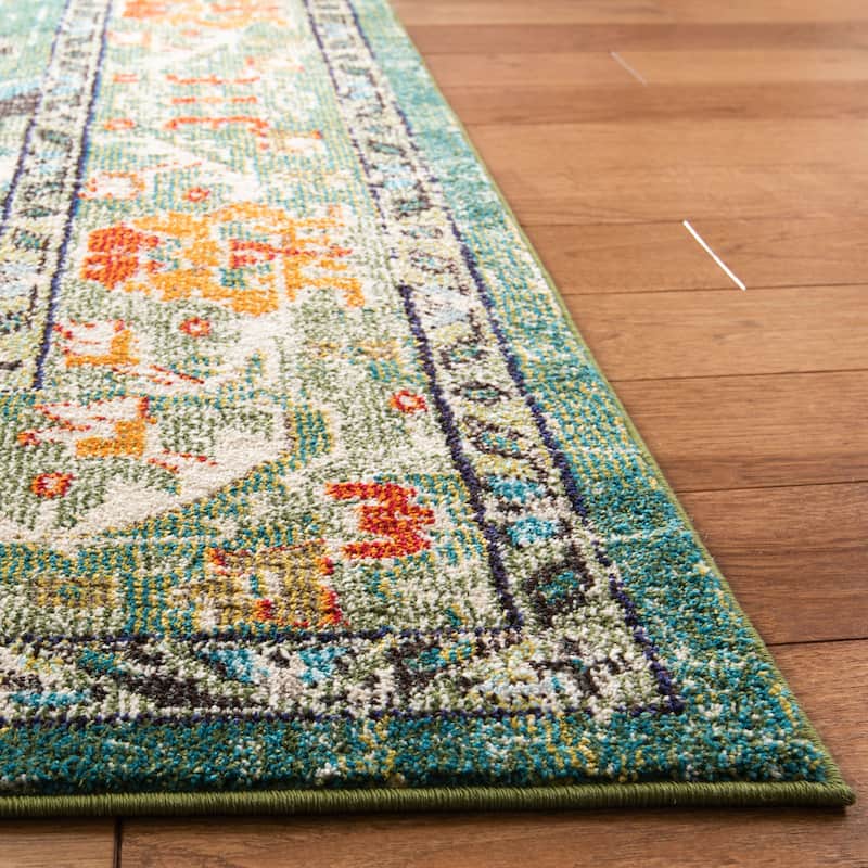 SAFAVIEH Monaco Oceane Boho Medallion Distressed Area Rug
