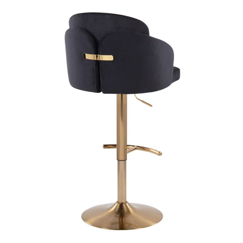 Porch & Den Dahlia Adjustable Bar Stool with Rounded T Footrest (Set of 2)