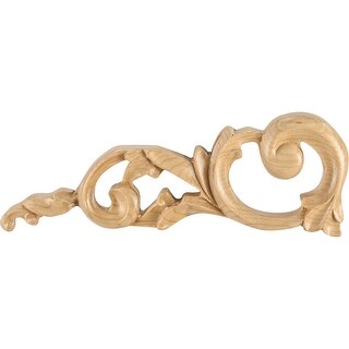 Hardware Resources Left Onlay with Acanthus Styling, 3-1/2"H x