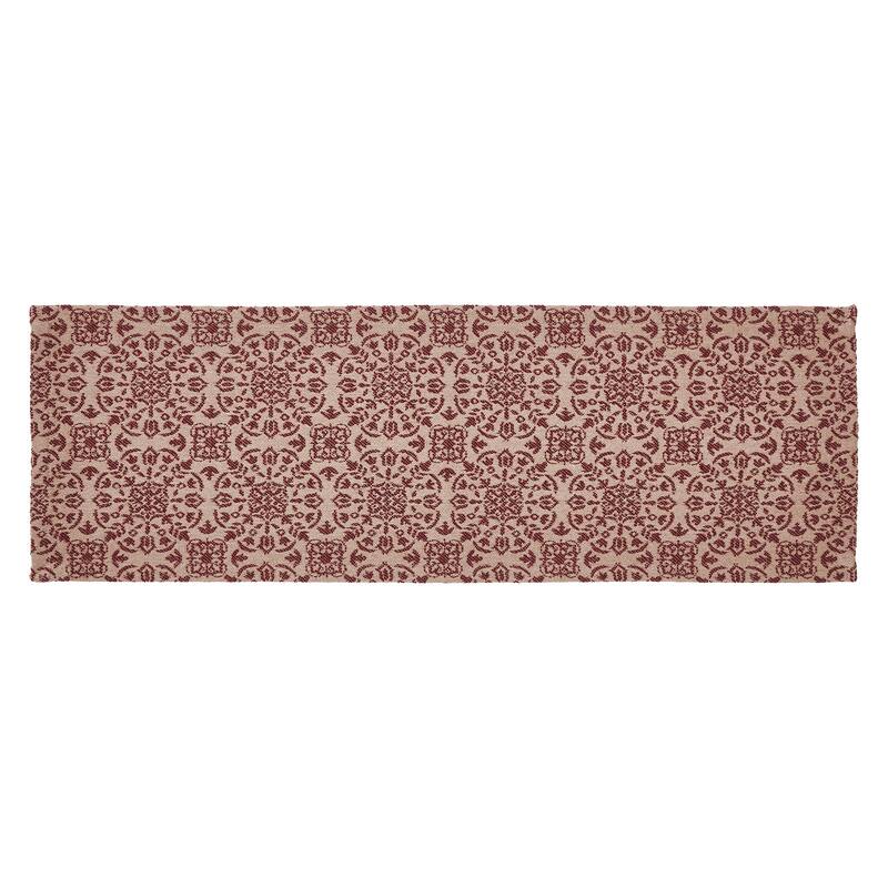 Custom House Black Tan Jacquard Runner 12x36