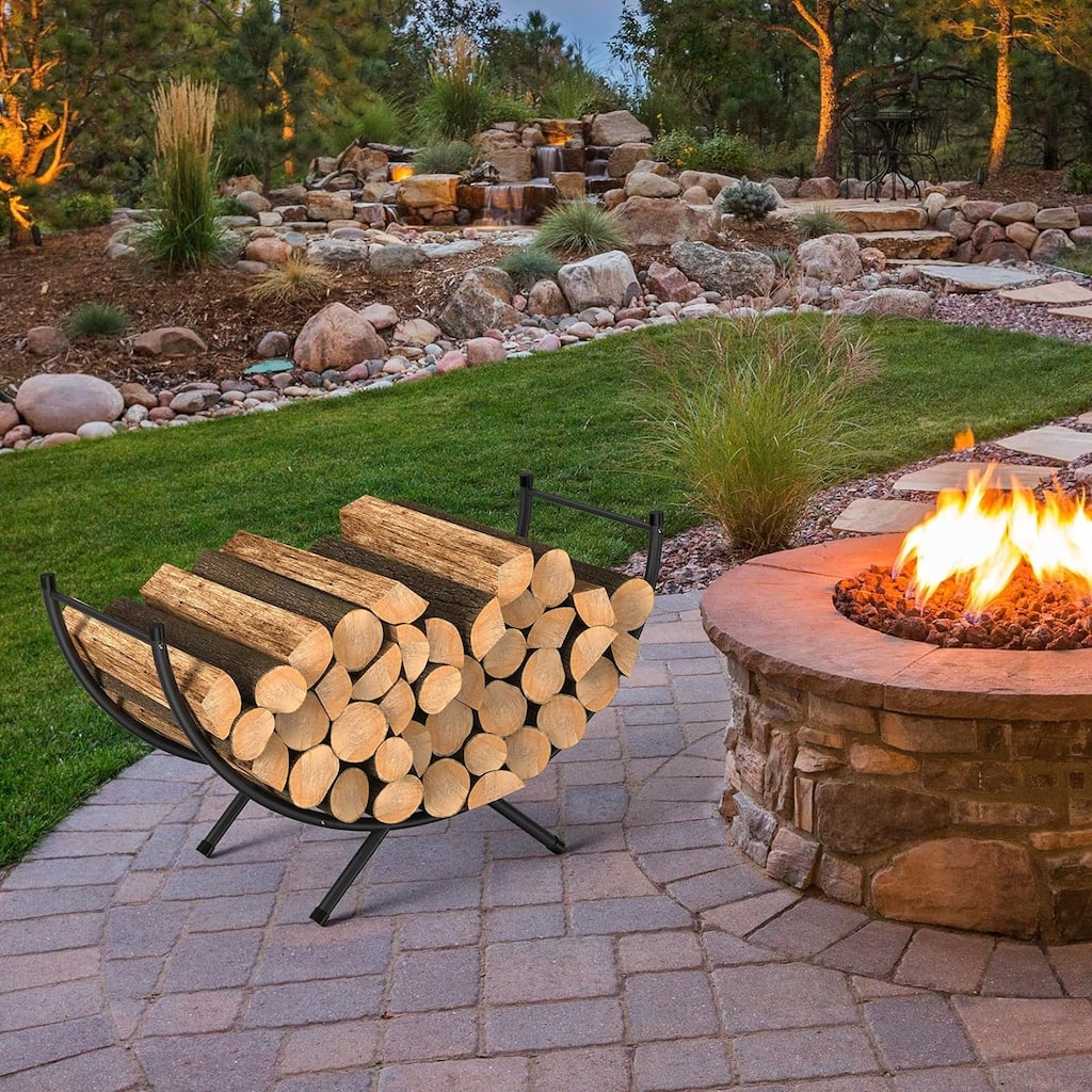 33 inches Metal Firewood Rack - 33.3 in