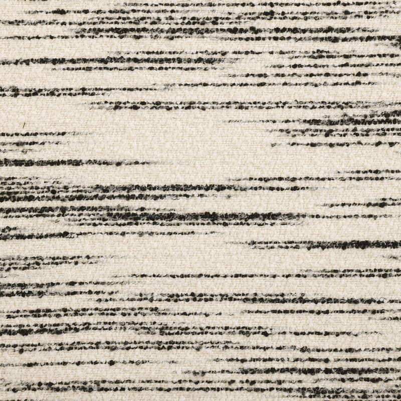 HiEnd Accents Cosmo Ivory/Black Bouclé Stripes Modern Contemporary 27x27 inch Euro Sham