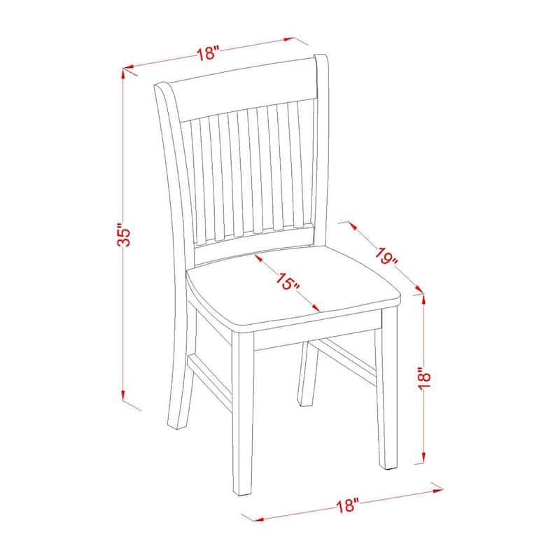 East West Furniture Kitchen Table Set Contains a Rectangle Dining Table and Dining Room Chairs (Chair Seat Type Options)