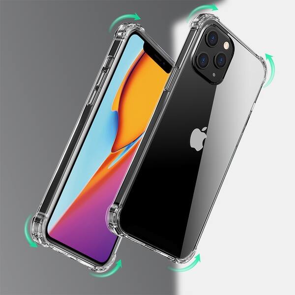 Iphone 12 Mini Black Bumper Case 5 4 Inch With Clear Back And Raised Bezels Corner Air Cushion Pockets Overstock