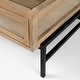 preview thumbnail 10 of 43, Arelius Light Brown Solid Wood w/ Black Iron Base Square Display Coffee Table