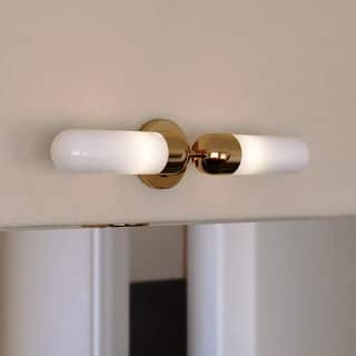 Thalia 24.75 in. Bath Bar Vanity Light White Glass Shade