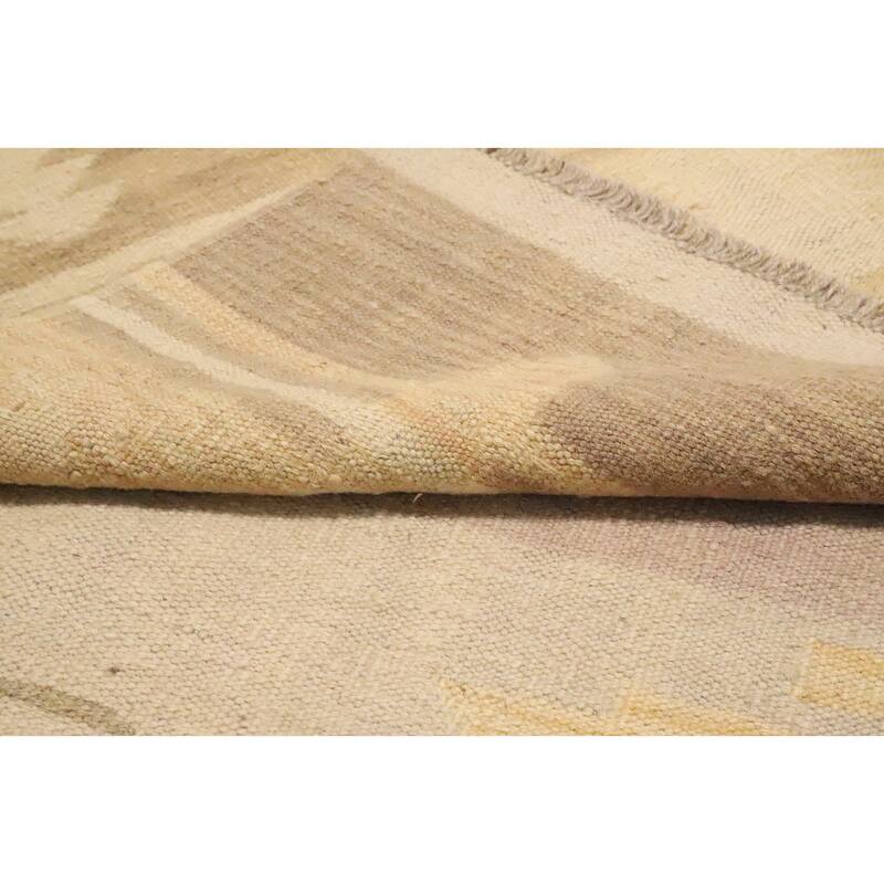 Hand Woven Oriental 100% Wool Carpet Southwestern Tribal Multi-Colored Kilim Area Rug - 9' 0'' X 5' 11''
