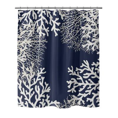 CORAL NAVY Shower Curtain By Kavka Designs